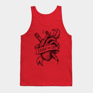 Draw or Die - Black Tank Top